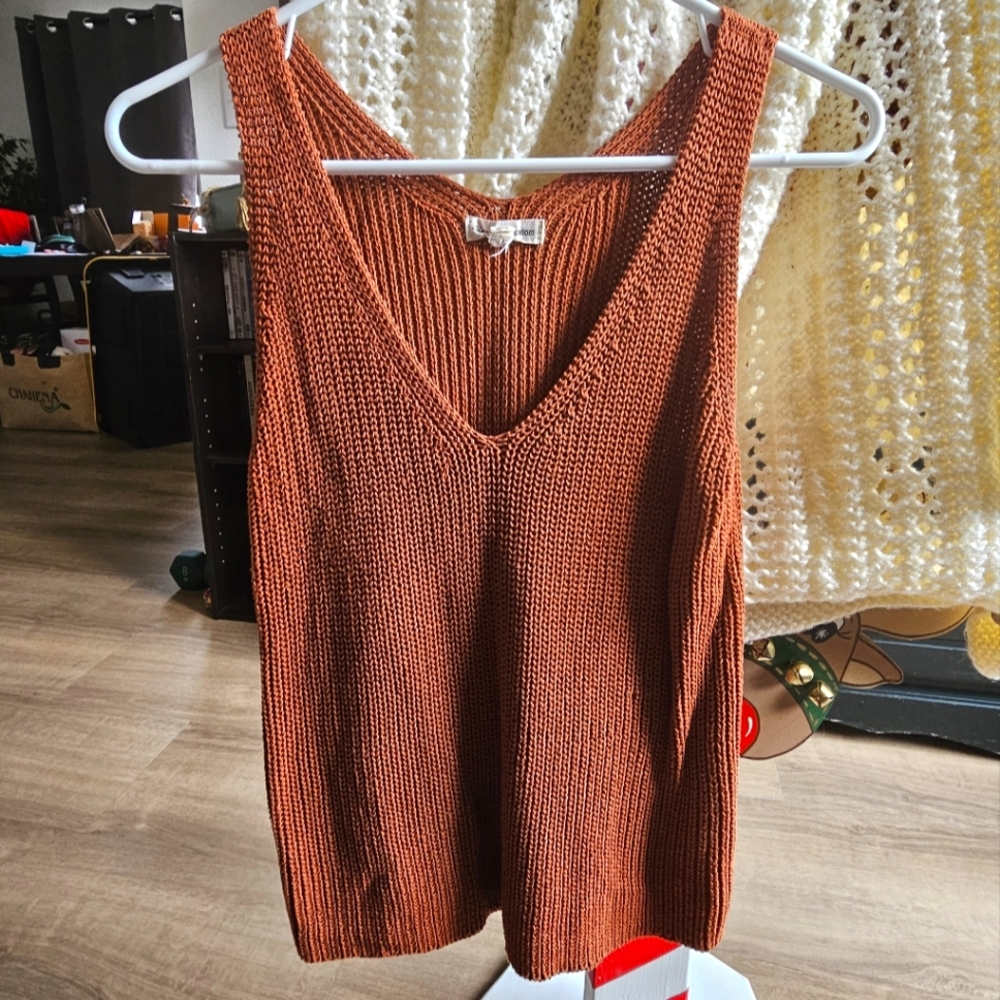 Newbury Kustom Knit Sweater, Burnt Orange, Size Medium